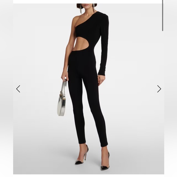 Norma Kamali Pants - NORMA KAMALI Shane asymmetric catsuit